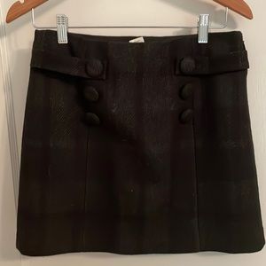 Jcrew Plaid Wool Mini Skirt Size 2